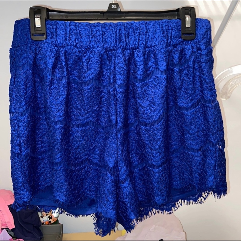 SOLD Blue lace shorts